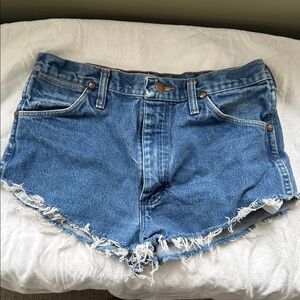 Wrangler Distressed Blue Jean Shorts VTG